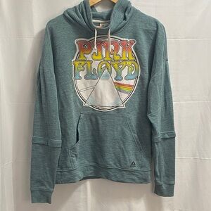 Pink Floyd Upcycled Graphic Cowl Neck Hoodie